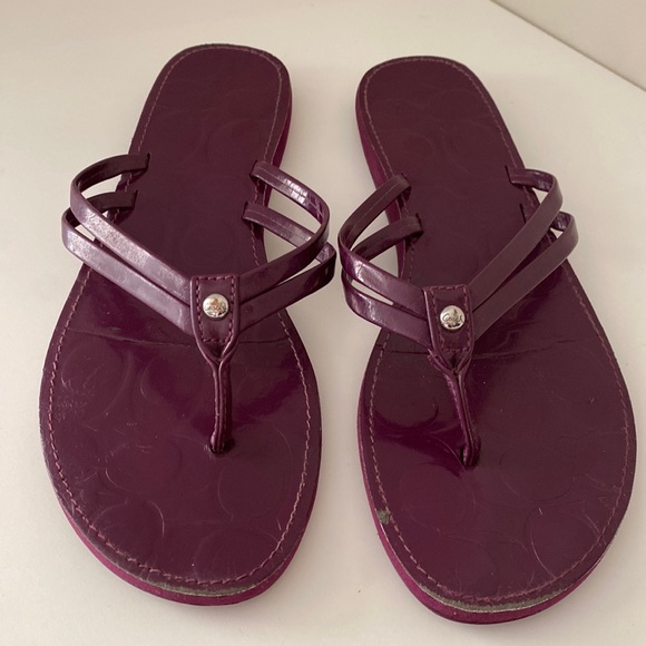 Coach slip on purple sandal. Size 7.5 - Picture 1 of 3